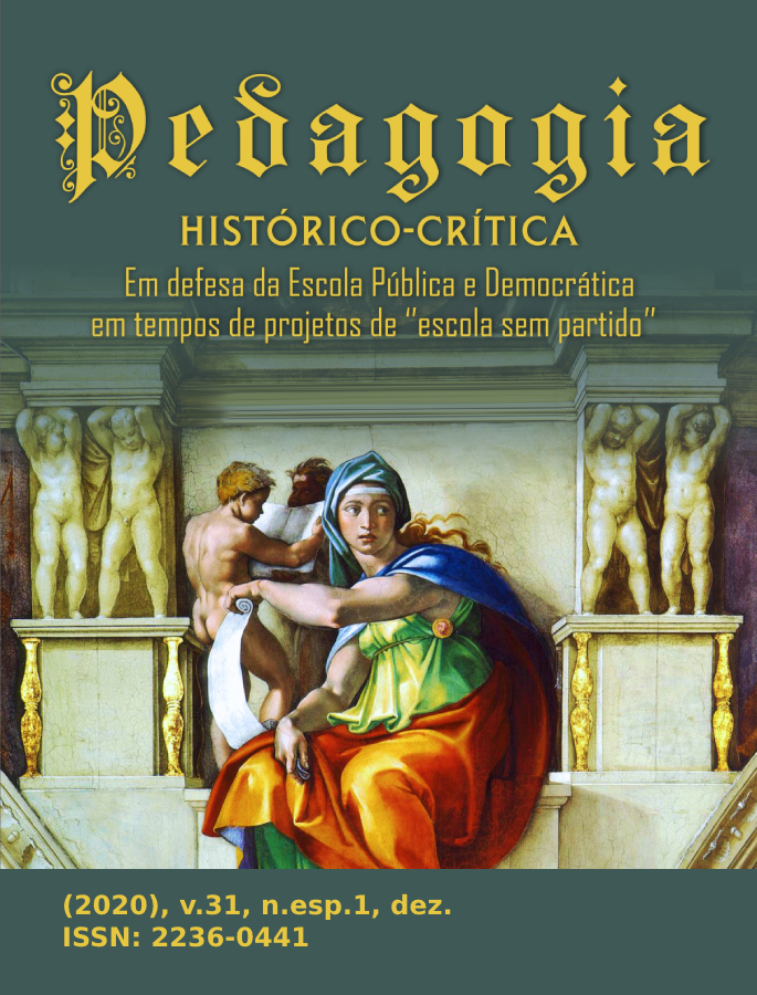 					Ver (2020), v.31, n.esp.1, dez.,2020. Pedagogia Histórico-crítica: em defesa da escola pública e democrática em tempos de projetos de 'escola sem partido'
				