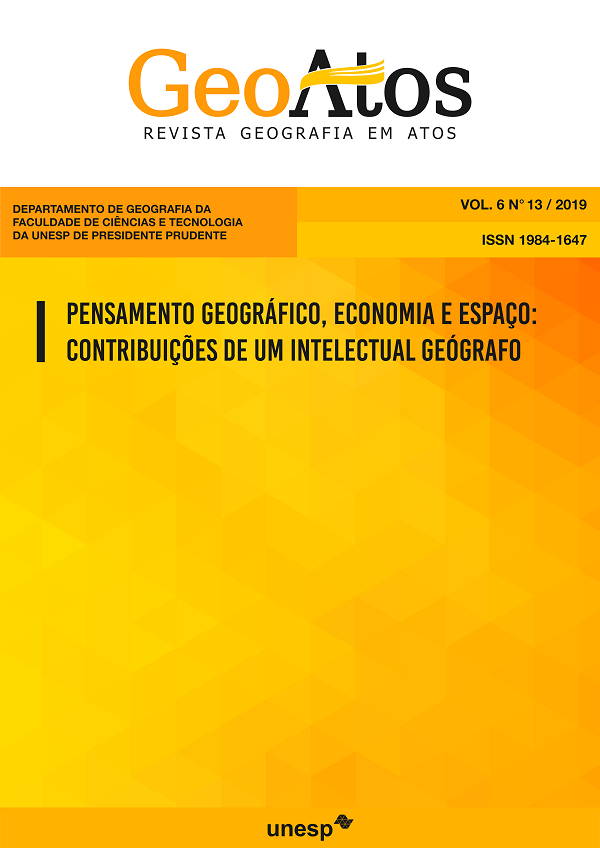 					Visualizar v. 6 n. 13 (2019): Pensamento Geográfico, Economia e Espaço: Contribuições de um Intelectual Geógrafo
				
